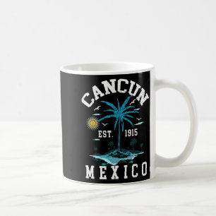 Vintage Cancun Beach Mexico Retro Sunset Graphic Coffee Mug
