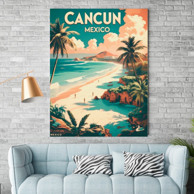 Vintage Cancun , Mexico - Retro Travel Poster (Creator Uploaded)