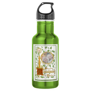 Vintage Candlestick Photo Christmas Template 532 Ml Water Bottle