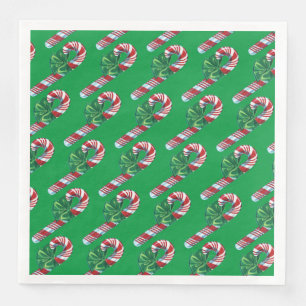 Vintage Candy Cane Paper Napkin
