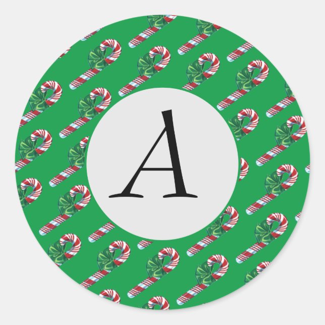 Vintage Candy Cane Sticker (Front)