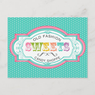 Vintage Candy Parlour Postcard