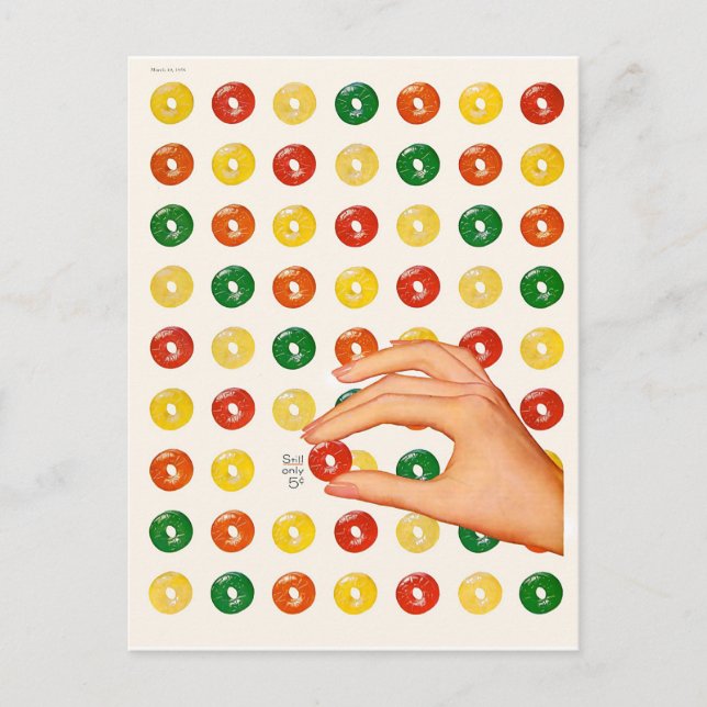 Vintage Candy Postcard (Front)