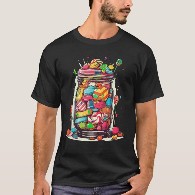 vintage Candy Sweets Confectionery Gummy Chocolate T-Shirt (Front)