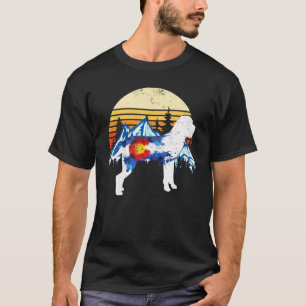 Vintage Cane Corso Dog Colorado Flag Sunset Retro T-Shirt