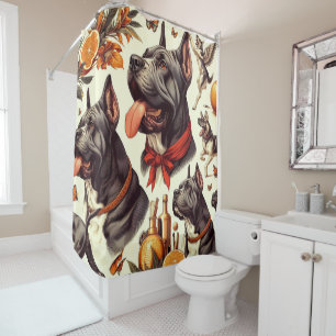 Vintage Cane Corso Illustration Shower Curtain