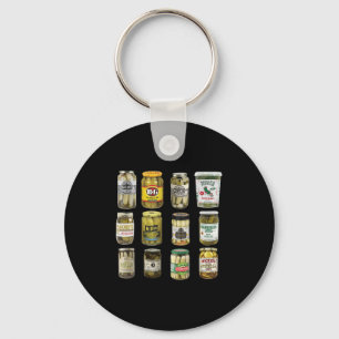 Vintage Canned Pickles Lover Funny Trendy Women Me Key Ring