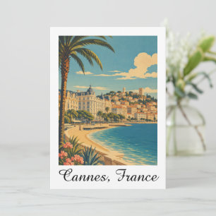 Vintage Cannes France French Riviera Invitation