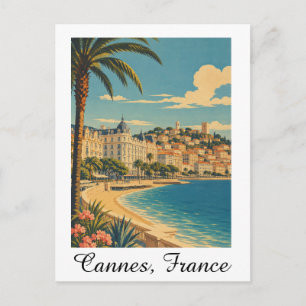 Vintage Cannes France French Riviera  Postcard