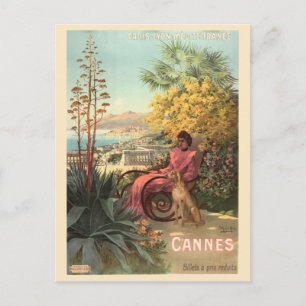Vintage Cannes France French Riviera Travel Postcard