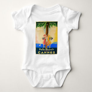 Vintage Cannes French Travel Baby Bodysuit