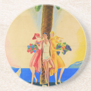 Vintage Cannes French Travel Coaster