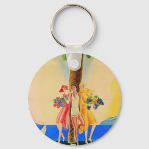 Vintage Cannes French Travel Key Ring
