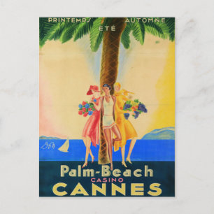 Vintage Cannes French Travel Postcard