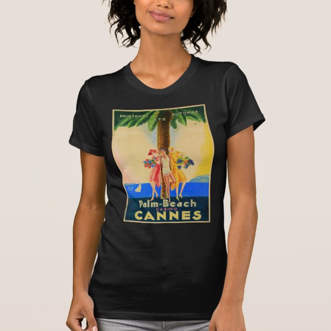 Vintage Cannes French Travel T-Shirt (Front)