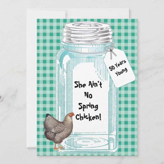 Vintage Canning Jar Design Invitation (Front)