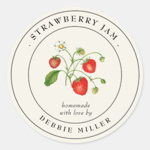 Vintage Canning Strawberry Jam Jar Labels
