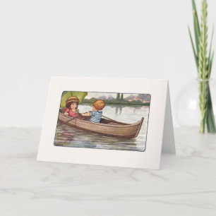 Vintage Canoe Ride Note Card