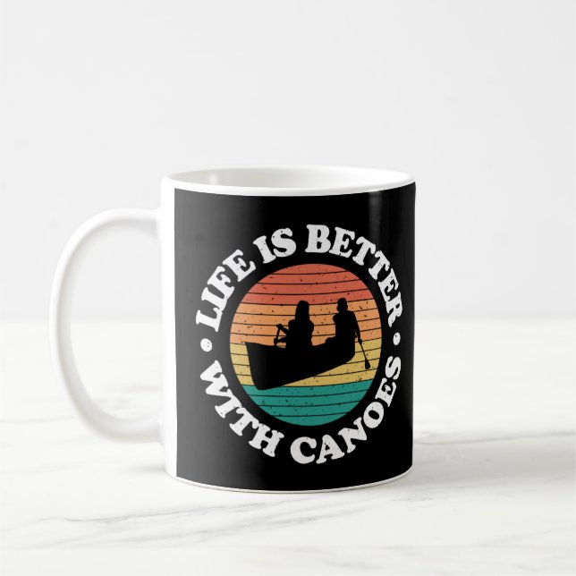 Vintage Canoeing   With Canoes  Coffee Mug (Left)