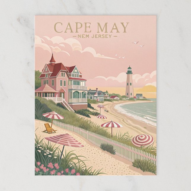 Vintage Cape May New Jersey Beach Postcard (Creator Uploaded)