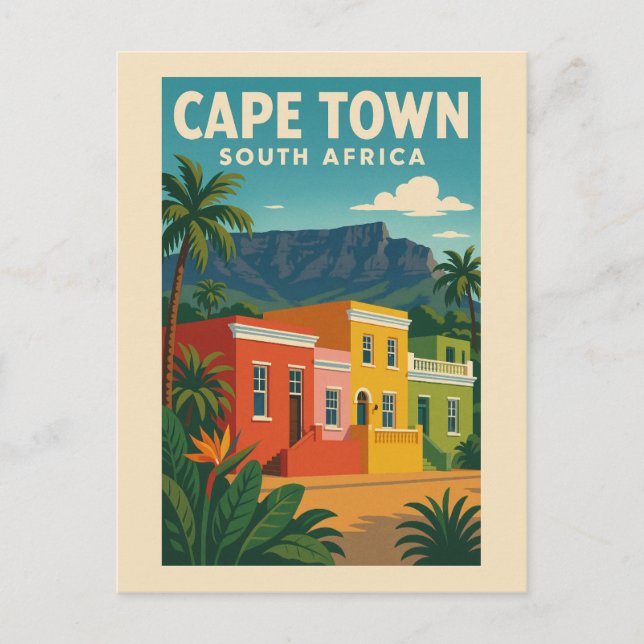 Vintage Cape Town South Africa Travel Postcard (Front)