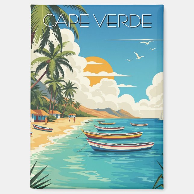 Vintage Cape Verde Travel Magnet (Front)