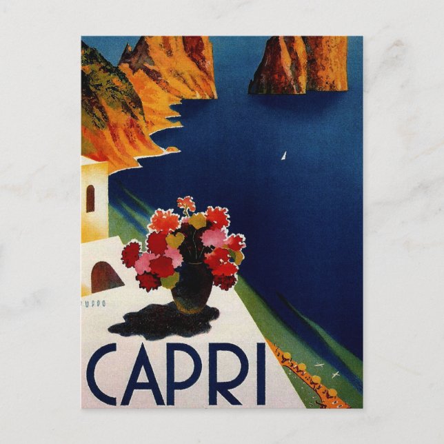 Vintage Capri Italy Travel Postcard (Front)