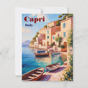 Vintage Capri Italy Travel Postcard – Retro Medite