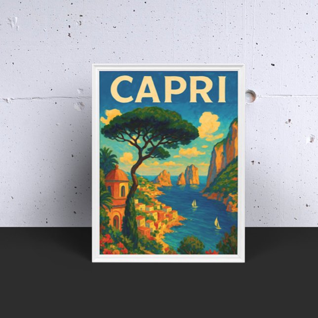 Vintage Capri Italy Travel Poster (Vintage Capri Italy Travel Poster)