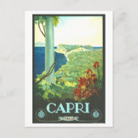 Vintage Capri, Italy, Travel Poster