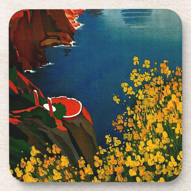 Vintage Capri L'Isola del Sole Italy Coaster (Front)