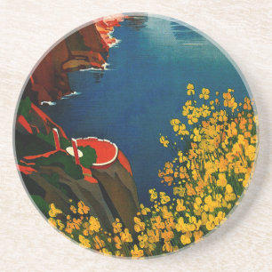 Vintage Capri L'Isola del Sole Italy Coaster