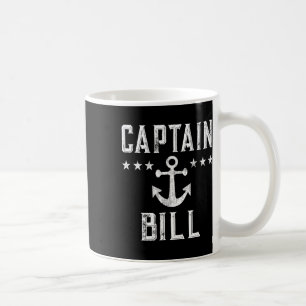 Vintage Captain Bill Boat Owner Art Boating Theme Coffee Mug
