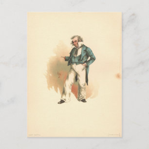 Vintage Captain Cuttle Dombey & Son Postcard