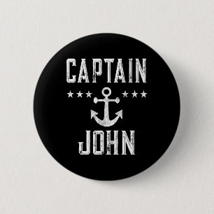 Vintage Captain John - Family Cruise Or Lake Boati 6 Cm Round Badge