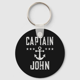 Vintage Captain John - Family Cruise Or Lake Boati Key Ring