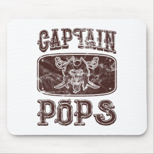 Vintage Captain Pops Personalised Pirate Pontoon B Mouse Pad