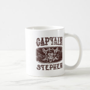 Vintage Captain Stephen Personalised Pirate Pontoo Coffee Mug