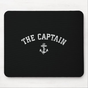 Vintage Captain T Shirt Old Retro Captain Boating Mouse Pad