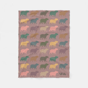 Vintage Capybara Blanket Capybara Lover Blanket