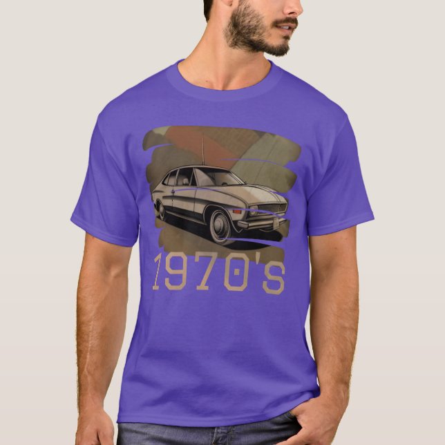 vintage car 1970s vintage retro T-Shirt (Front)