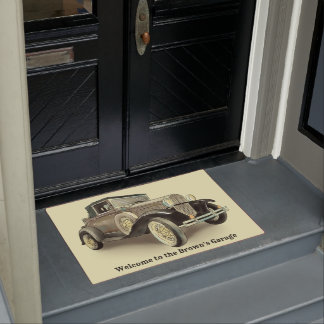 Vintage Car - Add Name -  Doormat