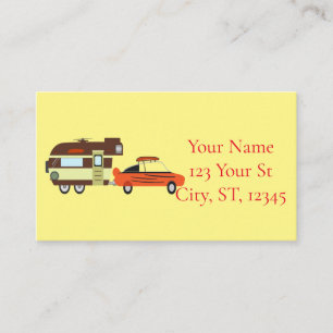 Vintage Car and Camper Thunder_Cove Business Card