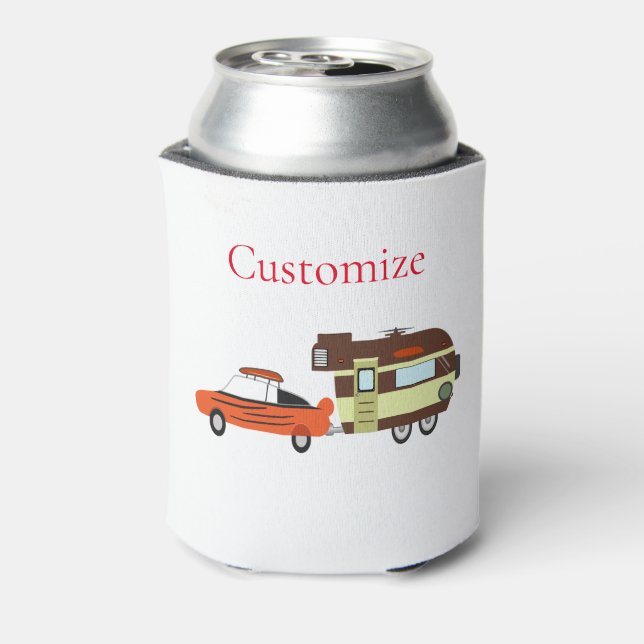 Vintage Car and Camper Thunder_Cove Can Cooler (Can Back)