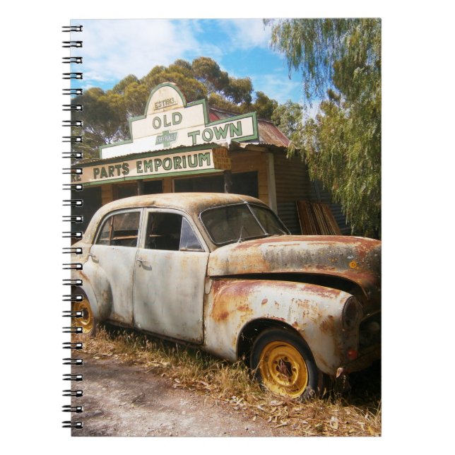 Vintage Car And Garage, Notebook (Front)
