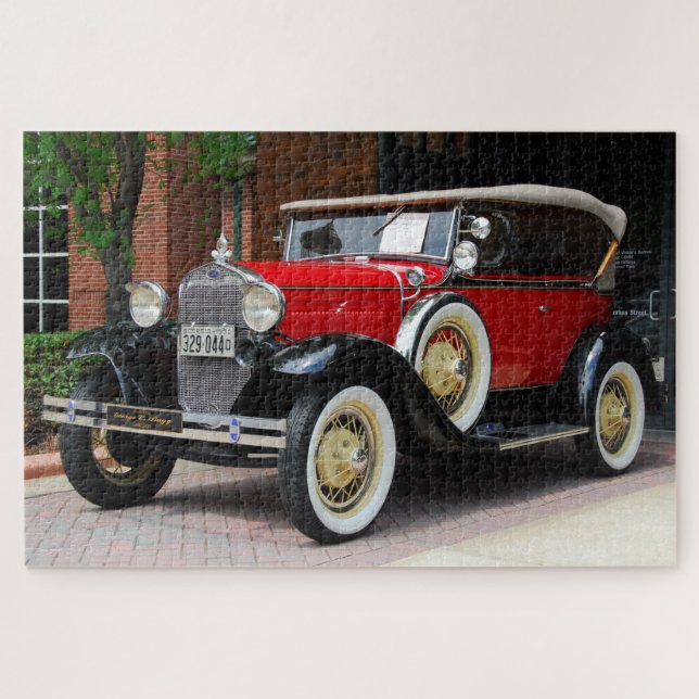 Vintage car background jigsaw puzzle (Horizontal)