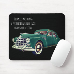 Vintage Car Best Quote Personalised Name Mouse Pad