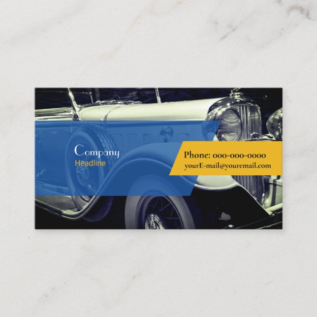 Vintage Car Business Card (Front)