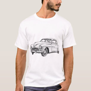 Vintage Car Charcoal Sketch T-Shirt