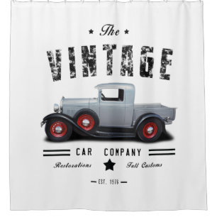 Vintage Car Company Street Rod Shower Curtain